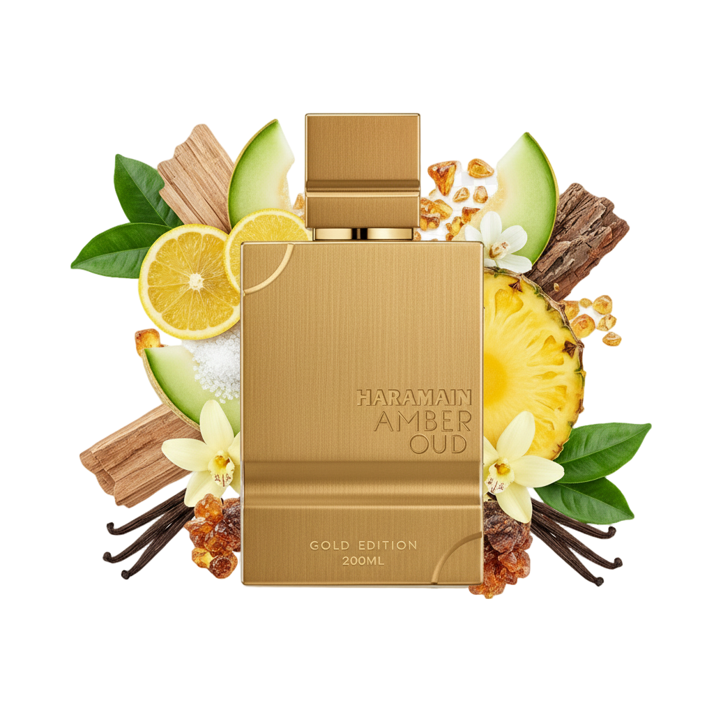 Amber Oud Gold Edition – arabskie perfumy, flakon z nutami bergamotki, ambry, wanilii i melona
