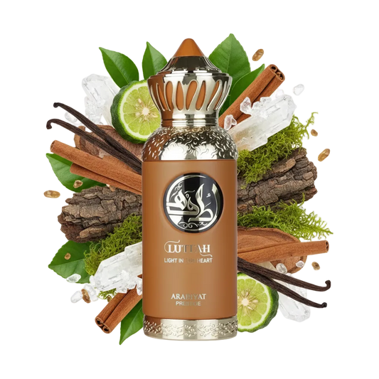 Nuty zapachowe: cynamon, żywica elemi, drewno gwajakowe i wanilia – skład Lutfah Light In The Heart