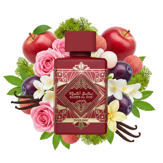 Badee Al Oud Sublime – arabskie perfumy, flakon z nutami jagód, róży i wanilii