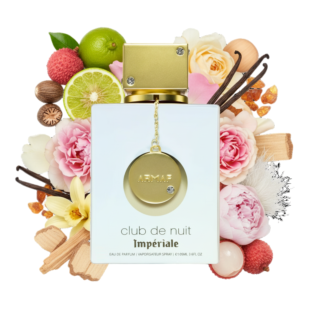 Club de Nuit White Imperiale – arabskie perfumy, flakon z nutami róży, bergamotki i wanilii