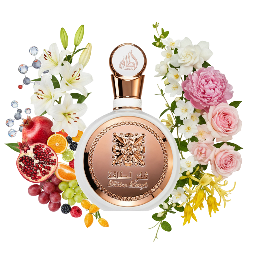 Fakhar Body Spray – arabski spray do ciała z nutami owoców, białych kwiatów i wanilii