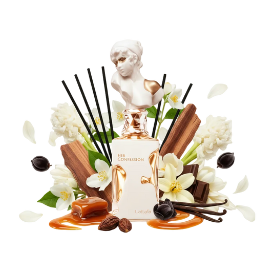 Her Confession – arabskie perfumy, flakon z nutami owoców, wanilii i kwiatów