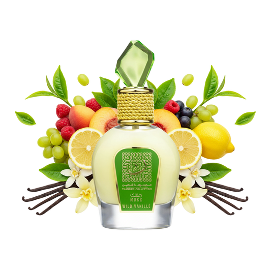 Ithra dubai musk wild vanille – arabskie perfumy, flakon z nutami wanilii, karmelu i ambry