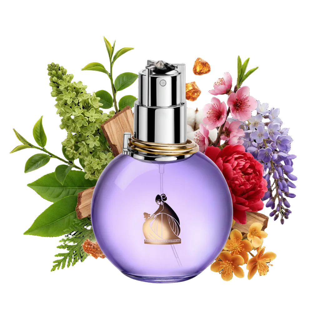 Składniki perfum Lanvin Éclat d’Arpège: zielona herbata, zielony bez, kwiat brzoskwini i piżmo – kultowa, świeża odlewka perfum damskich.