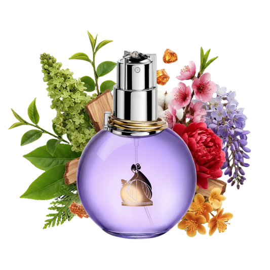 Składniki perfum Lanvin Éclat d’Arpège: zielona herbata, zielony bez, kwiat brzoskwini i piżmo – kultowa, świeża odlewka perfum damskich.