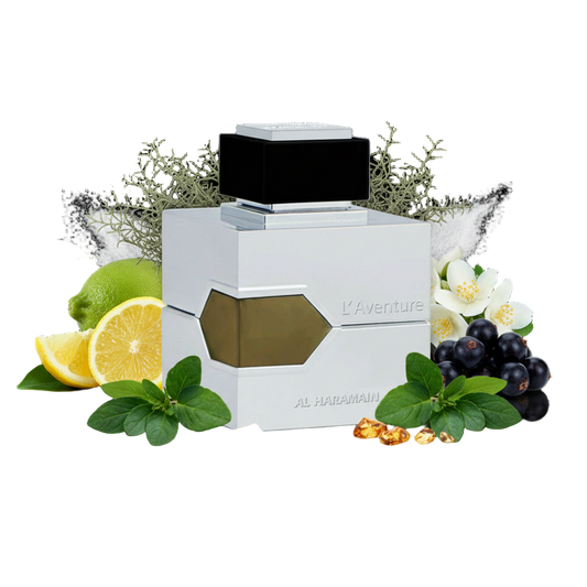 L’Aventure Men 100 ml — flakon z cytryną, jaśminem i ambrą